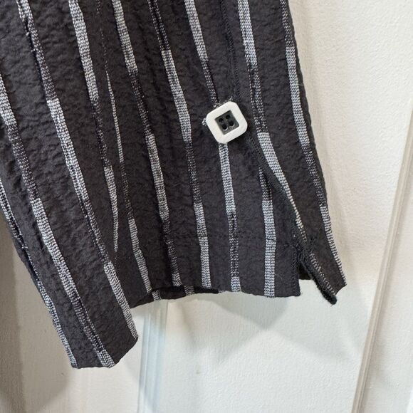 Habitat Crepe Open Shark Bite Long Thin Blazer Cardigan Modern Top Small Black - Picture 5 of 11